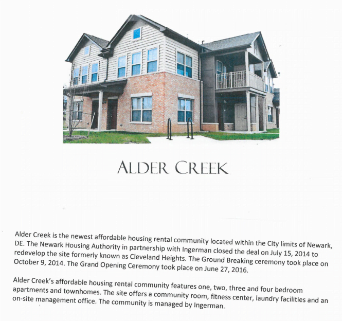 Alder creek apartments newark de information
