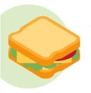 Icon of a sandwich representing school meal assistance from Newark Housing Authority.
